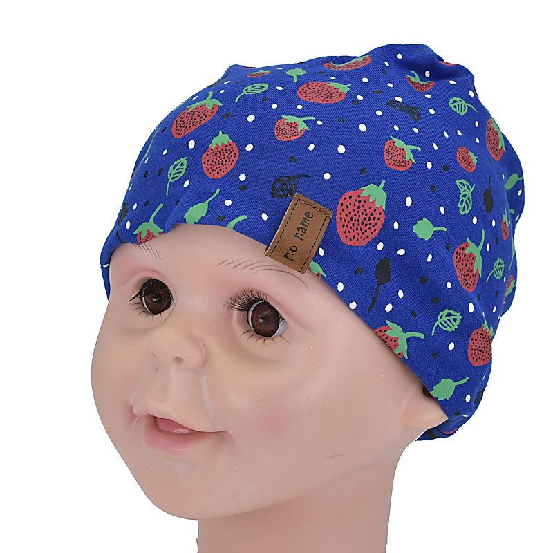 Baby Wendemütze 52-54 size Erdbeere blau
